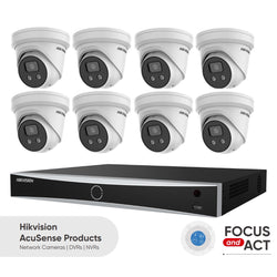 Hikvision 8CH 8Cam 8MP AcuSense Turret Network Kit NKTA88