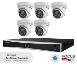 Hikvision 8CH 5Cam 8MP AcuSense Turret Network Kit NKTA58
